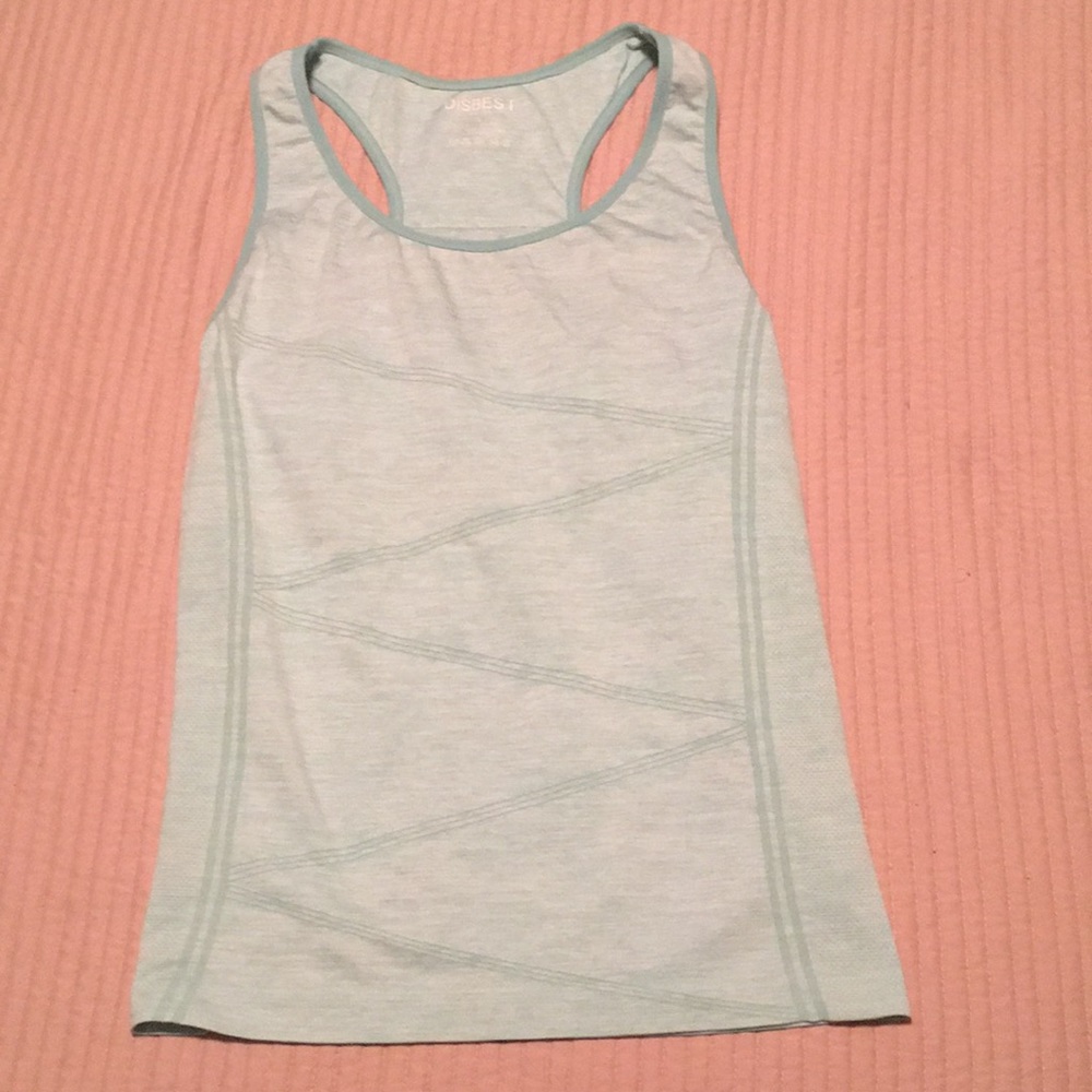 3/$20 Teal/Mint colored athletic tank with bra